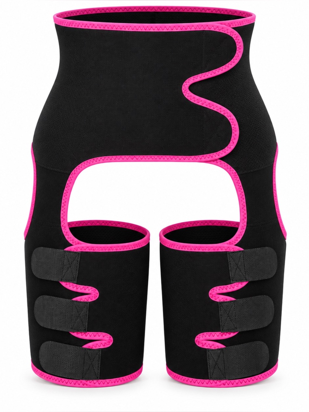 KIWI RATA 3-in-1 Waist Trainer & Thigh Wrap – Small Black/Pink